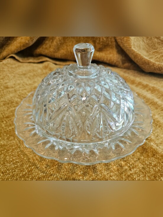Anchor Hocking Other - Anchor Hocking Retired 1960's Prescut Clear Glass Butter Dish